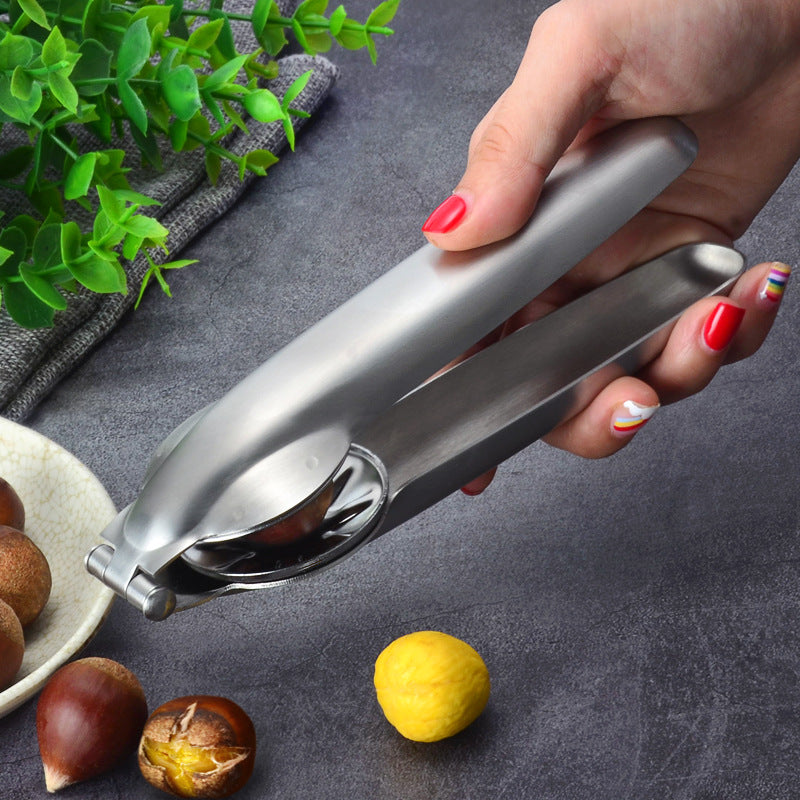 Chestnut Clip Stainless Steel Chestnut Opener Household Multifunctional Peeling Tool Walnut Clip 5