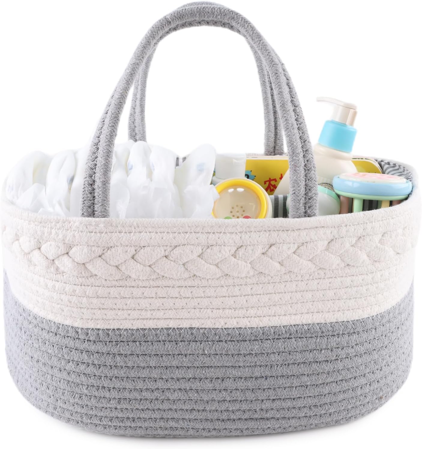 Baby Diaper Storage Basket Cotton Caddy Organizer For Changing Table 6