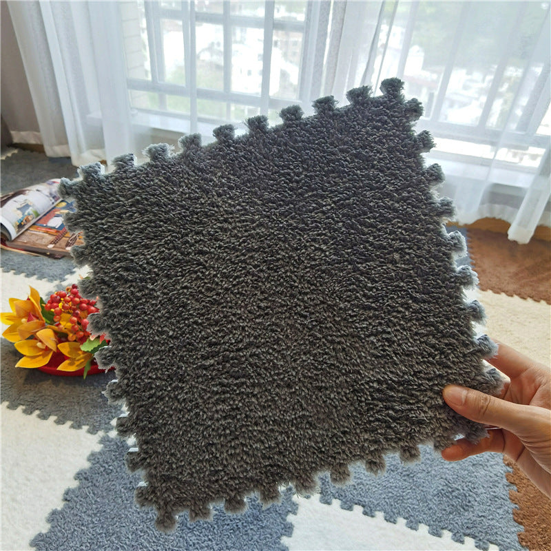 Childrens Carpet Interlocking Exercise Tiles Soft Plush Baby Play Mat EVA Foam Rug 12