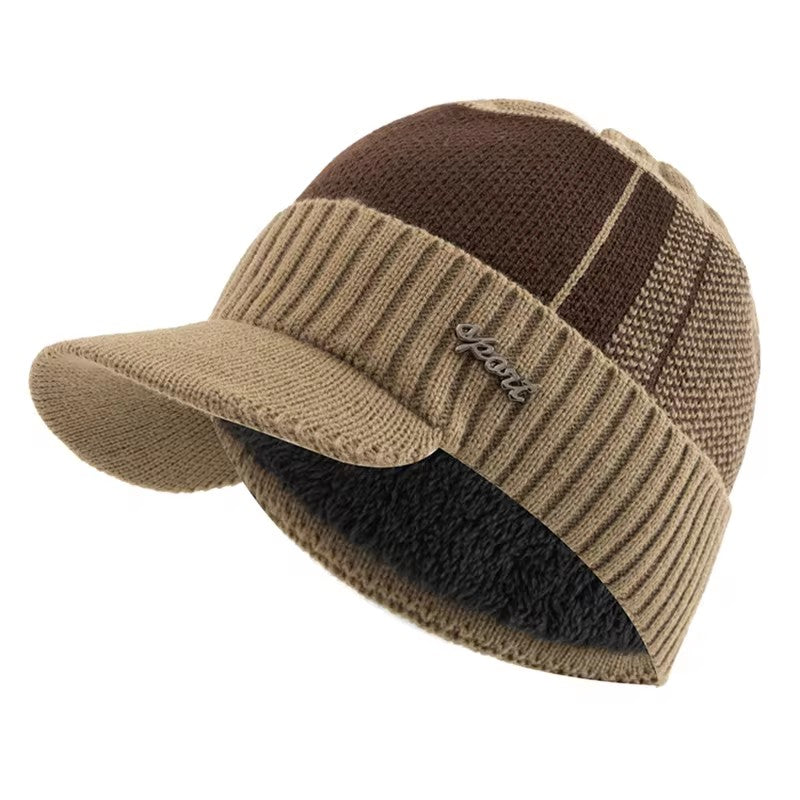 Thick Knitted Winter Hat For Men And Women Fur Lined Beanie With Brim Hats For Men Women Knitted Ha 12