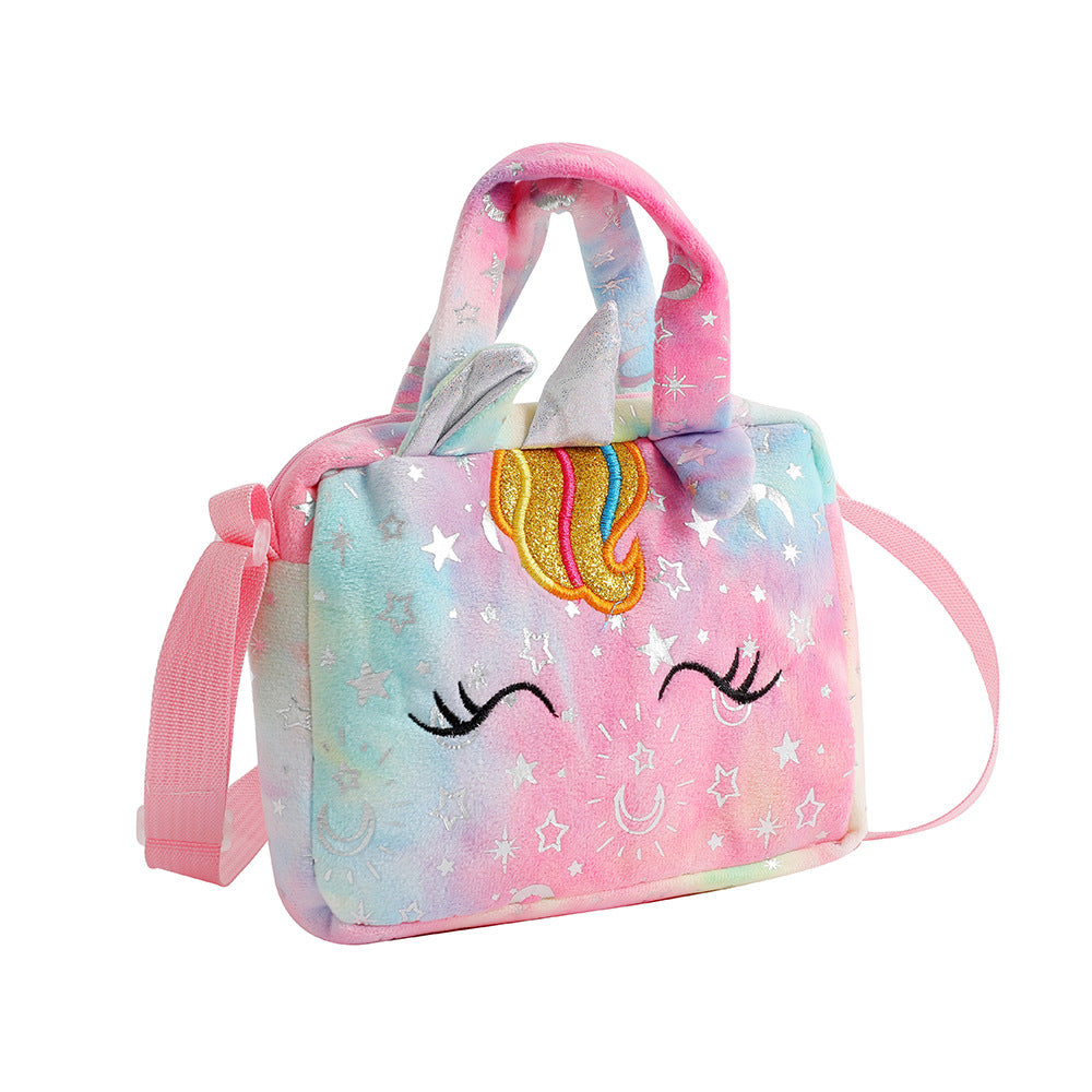 Fashion Sweet Unicorn Handbags for Girls, Cute Kid Crossbody Shoulder Bag, Little Girl Small Purse for Birthday Party