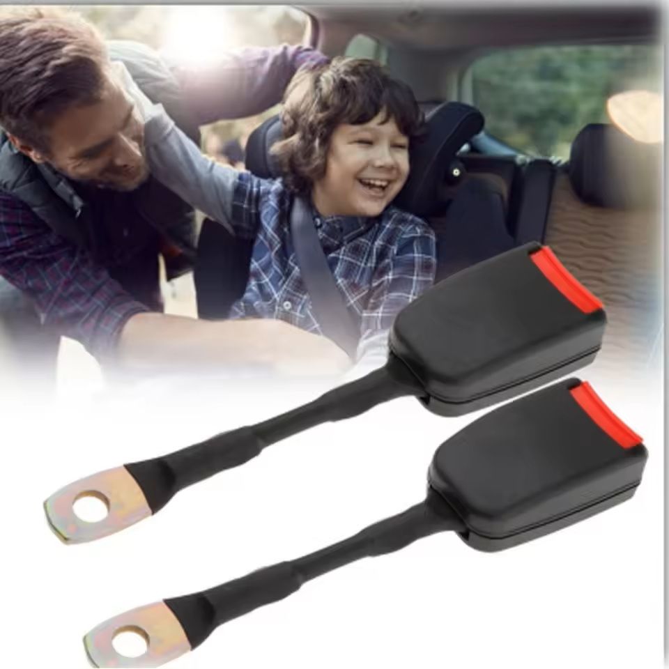 Durable Automotive Seat Belt Buckle Socket With 20CM Steel Wire Base 3