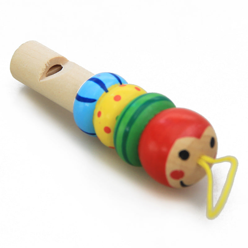 Infant Whistling Toy Educational Wooden Cartoon Animal Music Instrument For Baby And Kids 4