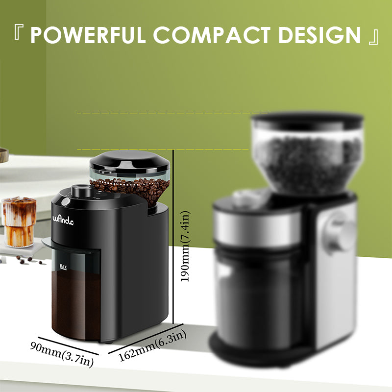 Adjustable Burr Mill Wancle Electric Burr Coffee Grinder With Conical Grinding Precise Grind Settin 5