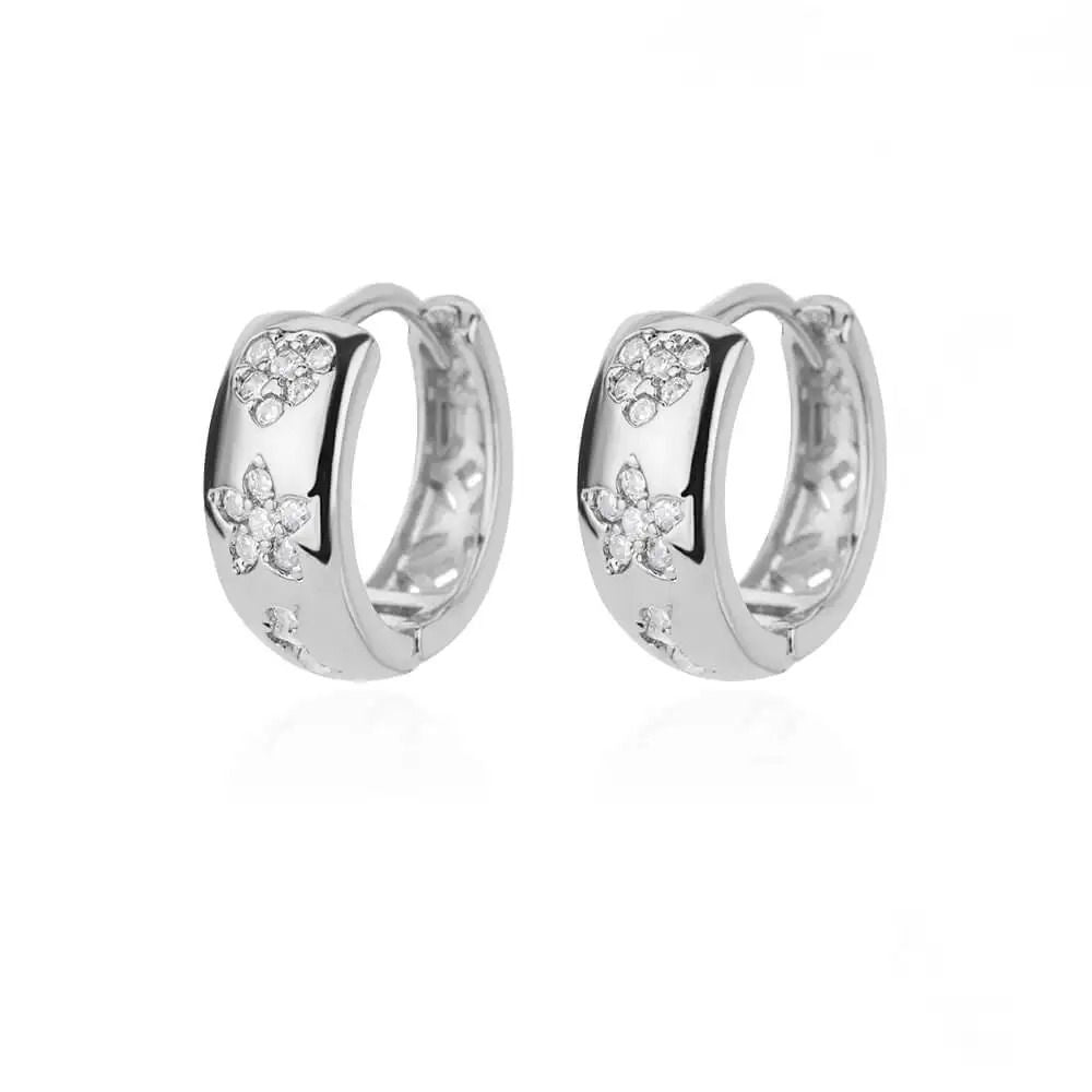Stainless Steel Star Hoop Earrings 22