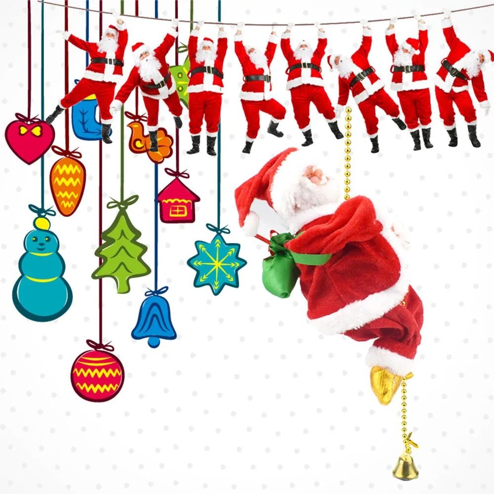 Electric Climbing Santa Claus Toy For Christmas Decor 6