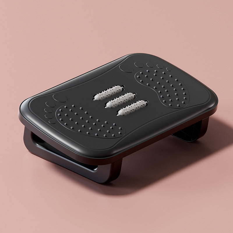 Ergonomic Foot Stool with Massage Rollers, Desk Leg Rest for Pain Relief and Comfort