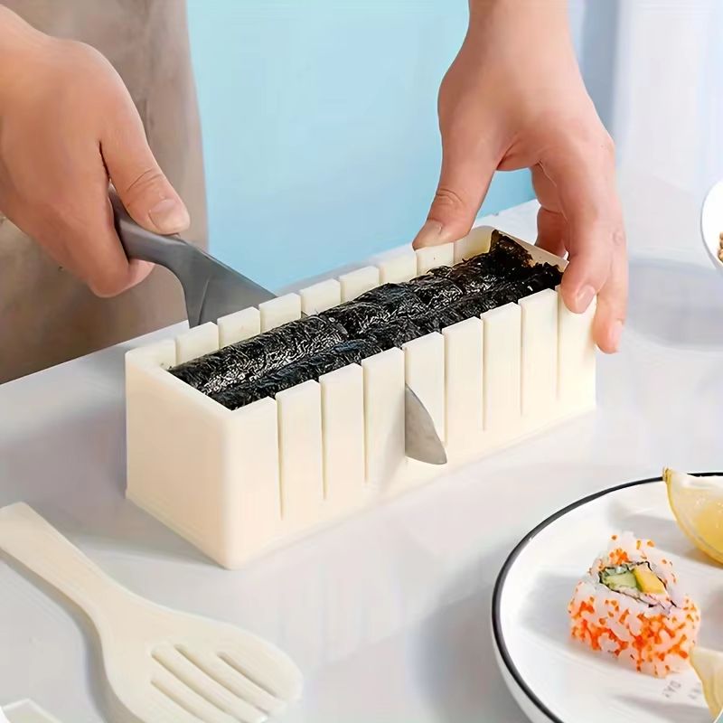 3 Piece Sushi Maker Equipment Kit Plastic Sushi Rolls Mold Round Square Heart Shaped Sushi Tools Ca 5