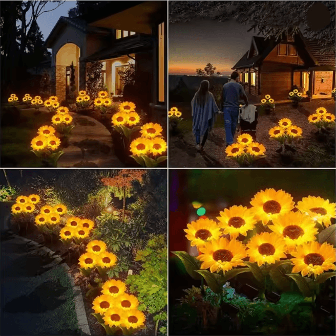 Solar Sunflower LED Garland Light 3