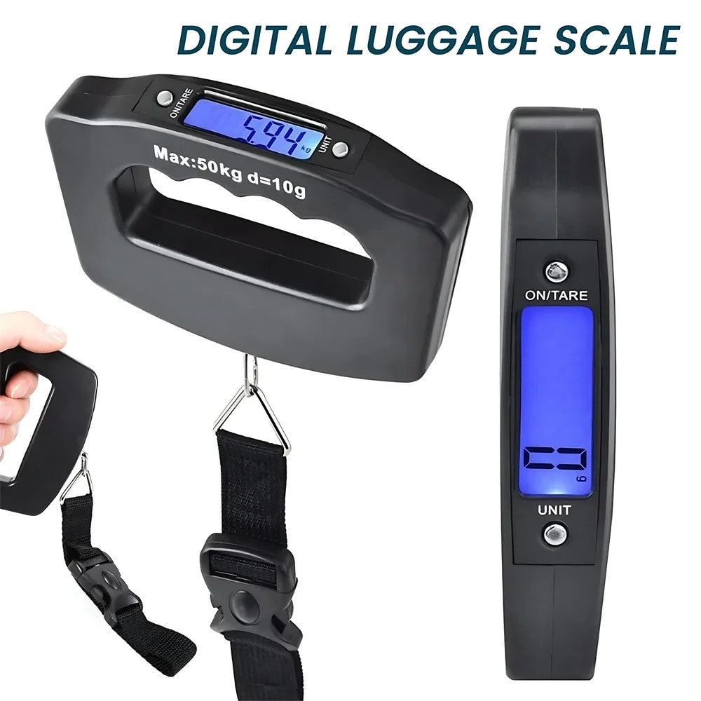 Portable Scale Digital LCD Display 110lb50kg Electronic Luggage Hanging Suitcase Travel Weighs Bagg 6