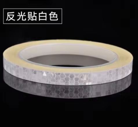 SafetyGlow 1cm By 8m Bike Reflective Tape Strips Fluorescent Visibility Tape For Bicycle Helmet H 6