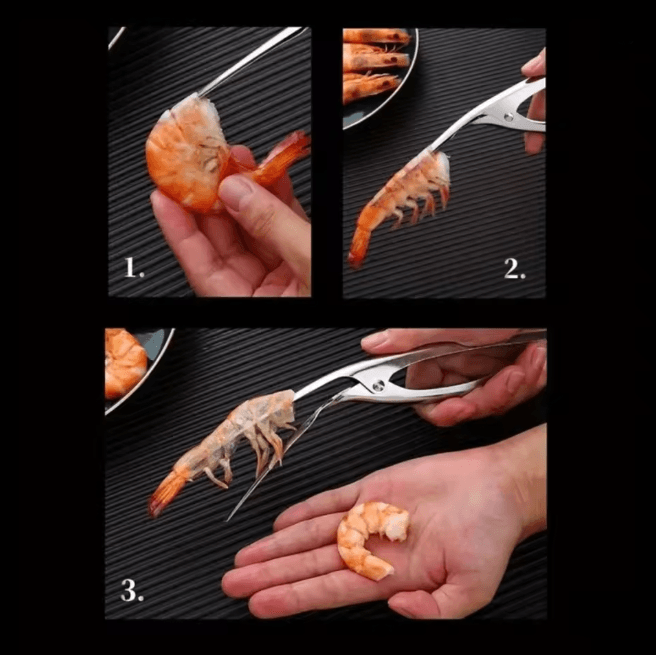 Stainless Steel Shrimp Deveiner Kitchen Seafood Tool 4
