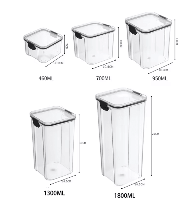 FreshSeal Kitchen Grain Storage Container Set 6