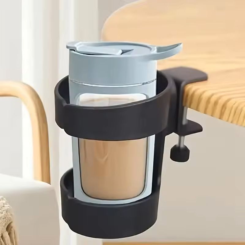 Space Saving Under Table Cup Holder Durable Plastic Desk Cup Mount For Office Home Use 5