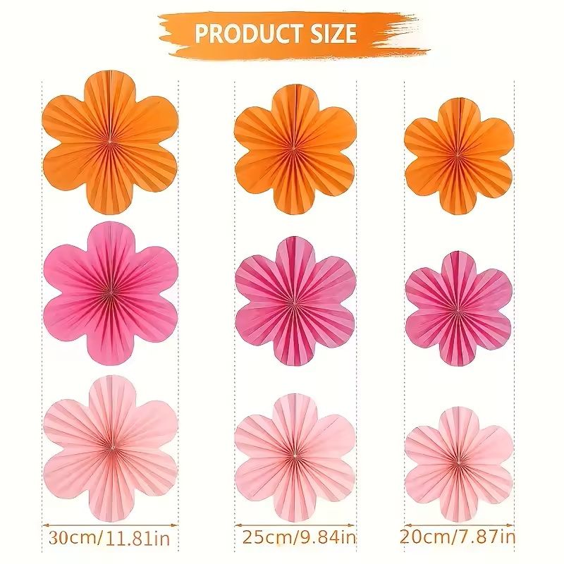 Floral Paper Flower Hanging Decorations Romantic Holiday Decor For Valentines Day Mothers Day Outd 2