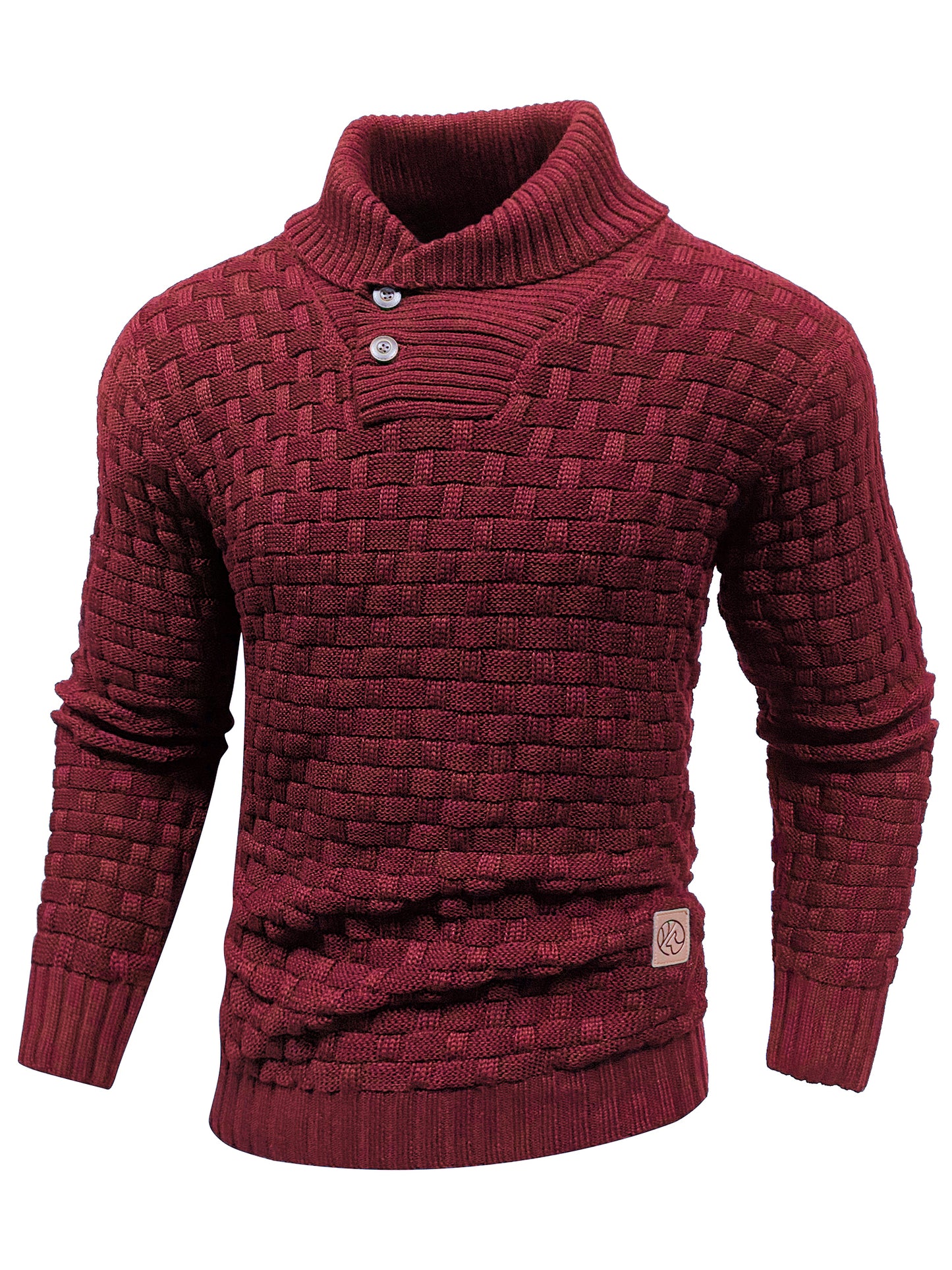 Mens Knitted Sweater Casual Crew Neck Warm Long Sleeve Comfortable Pullover Textured Ribbed Edge To 9