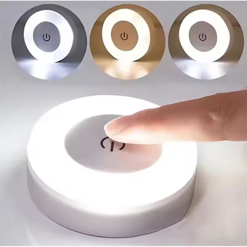EnergySaver Touch LED Night Lamp USB Rechargeable Dimmable 3Color Wall Magnetic Base Nightlight 5