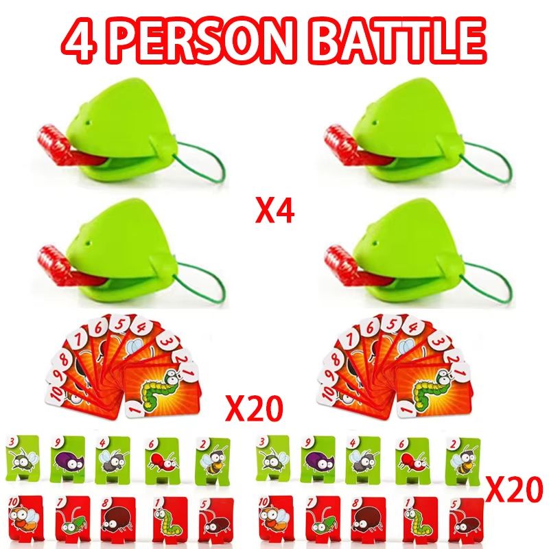 Frog And Lizard Tongue Card Licking Game Mask Set For Kids And Family Parties 7