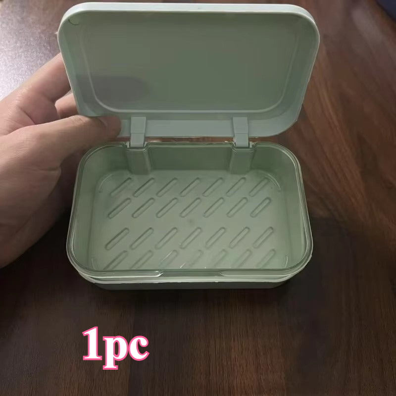 Drainage Soap Storage Rack, Bathroom Soap Box, No Punching Toilet Soap Box for Travel Use