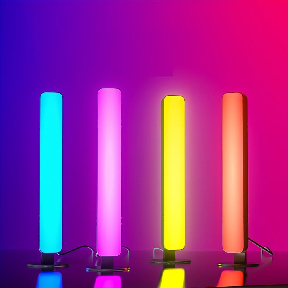 Upgraded RGB Music Rhythm Pickup Light USB Rechargeable Christmas Desktop Light Bar Desktop RGB Lig