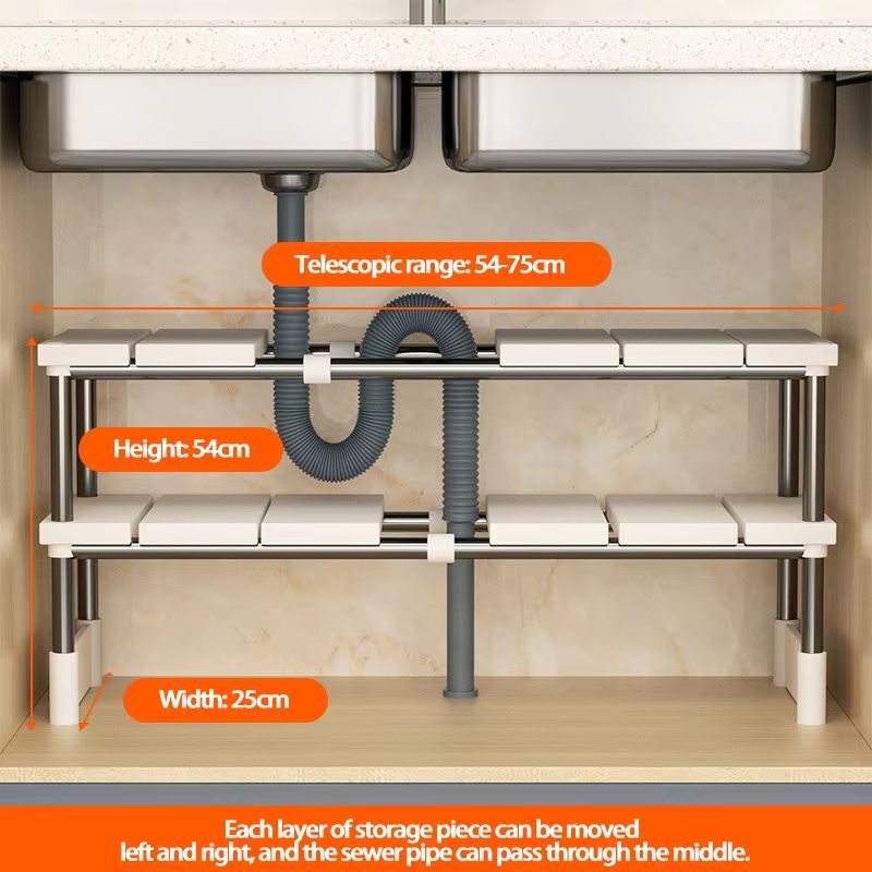 Space Efficient Retractable Under Sink Storage Organizer 7
