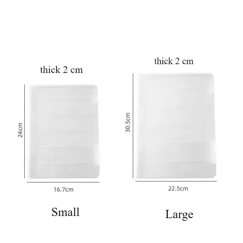 Clear A4 Document Storage Box Transparent File Case For Office Home 5