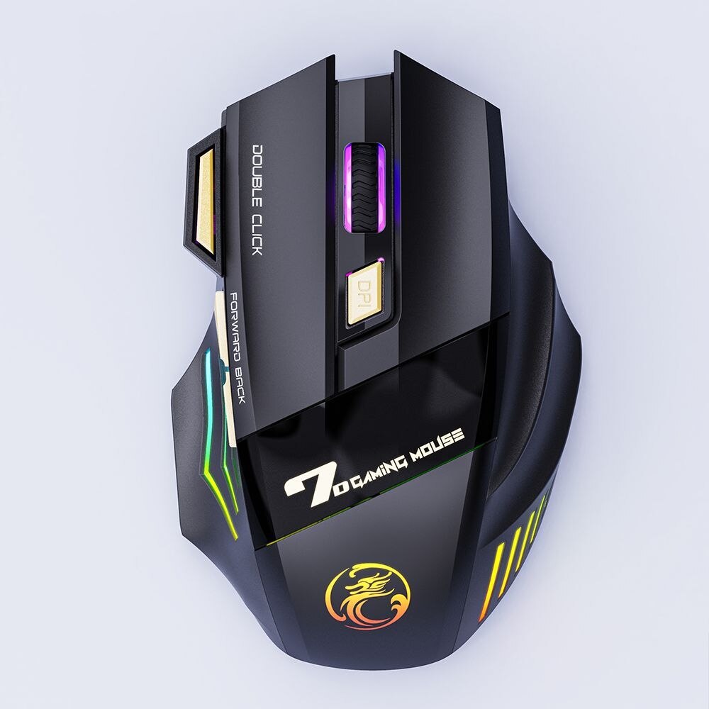 USB Wireless Gaming Mouse Silent Mouse Dual Mode Rechargeable Multiple Keys With Bluetooth And Colo 7