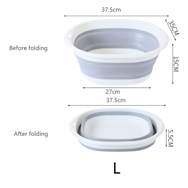 Collapsible Folding Wash Basin Lightweight Multipurpose Sink For RV Camping And Cleaning 6