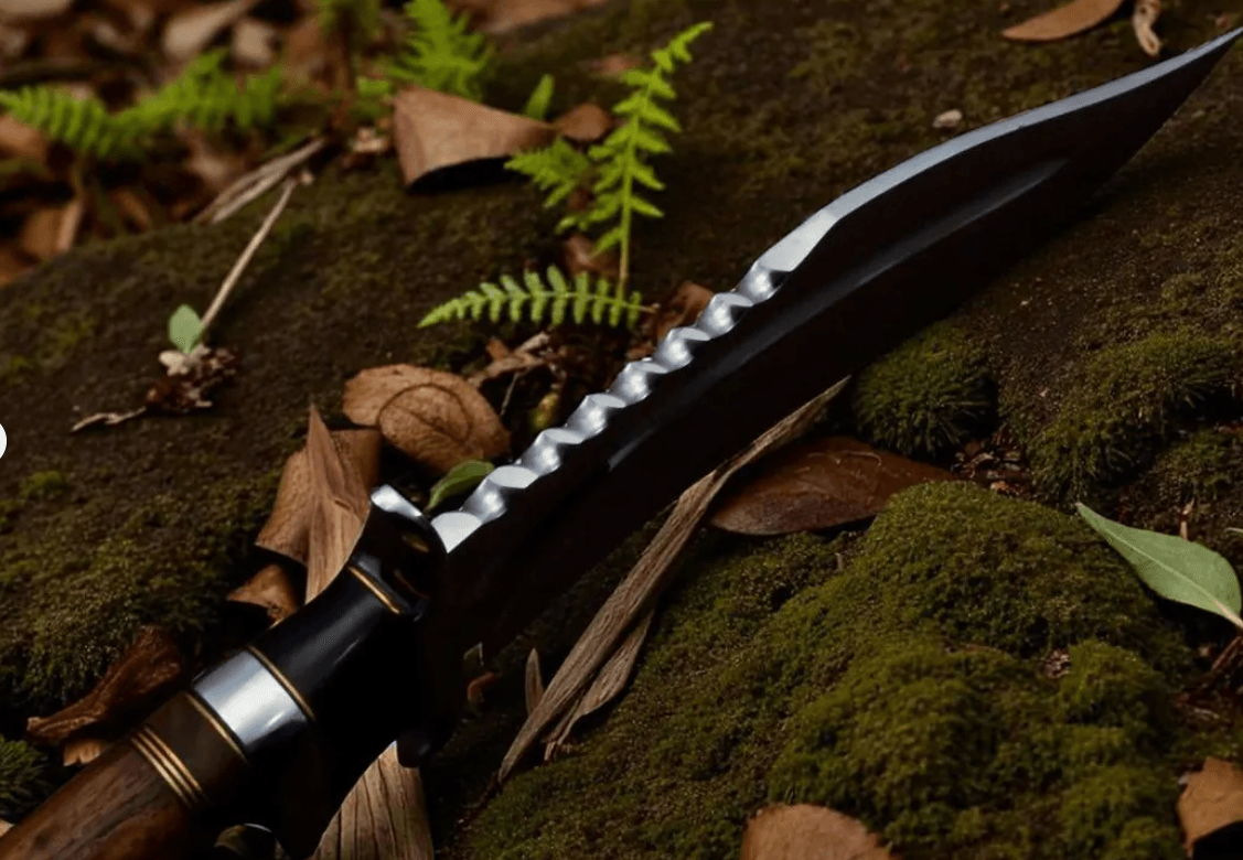 HandForged High Carbon Steel Knife 15 Stag Handle Premium Leather Sheath 3