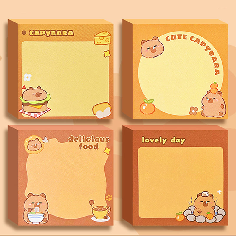 School Supplies Pad Stickers Cute Cartoon Capybara Memo Office Non Sticky Message Paper Creative Ha 10