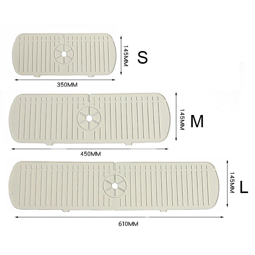 Silicone Drainage Pad Bathroom Kitchen Faucet Drip Mat Wash Basin Splash Proof Pad Table Draining P