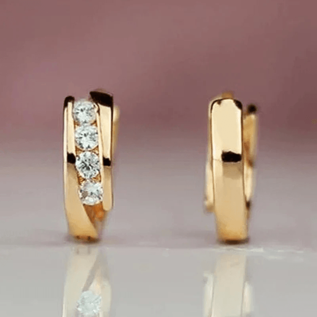 LumiCurve Gold Hoop Earrings 3