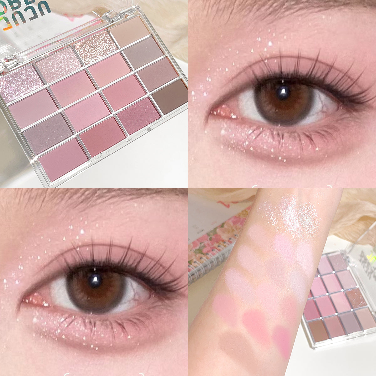 LowSaturated Earth Color Eye Shadow Plate With Pearlescent Matte Finish 6