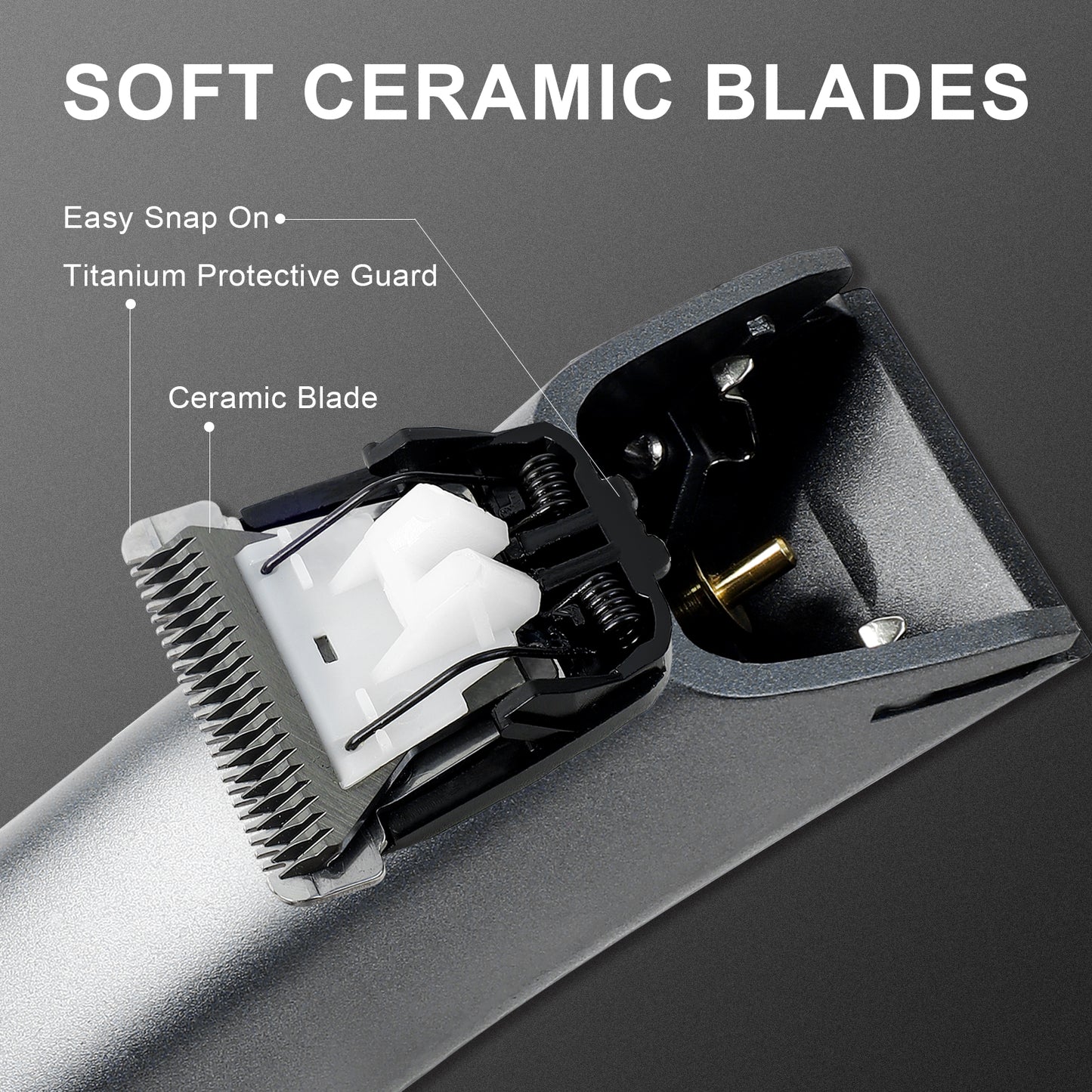 Men Waterproof Pubic Hair Trimmer, Electric Groin Groomer, Replaceable Ceramic Blade