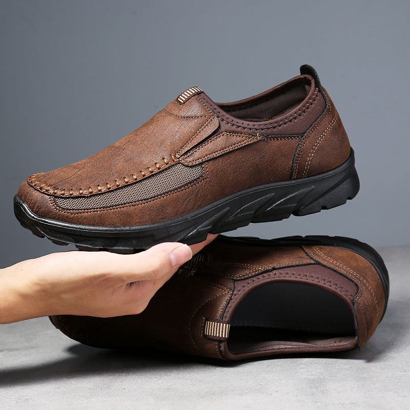 Comfortable Mens Loafers Sneakers Designer Handmade Casual Shoes Soft Sole Retro Walking Moccasins 9