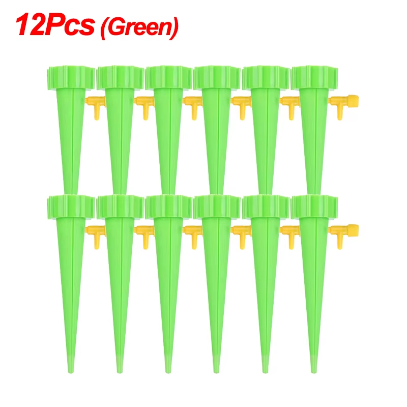 Self Watering Spike Automatic Drip Irrigation System Adjustable Water Dripper For Flower Plants And 5
