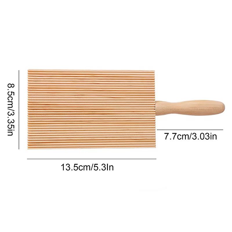 Wooden Garganelli Board 53in X 335in Pasta Gnocchi Macaroni Board With Handle Kitchen Pasta Tool 6