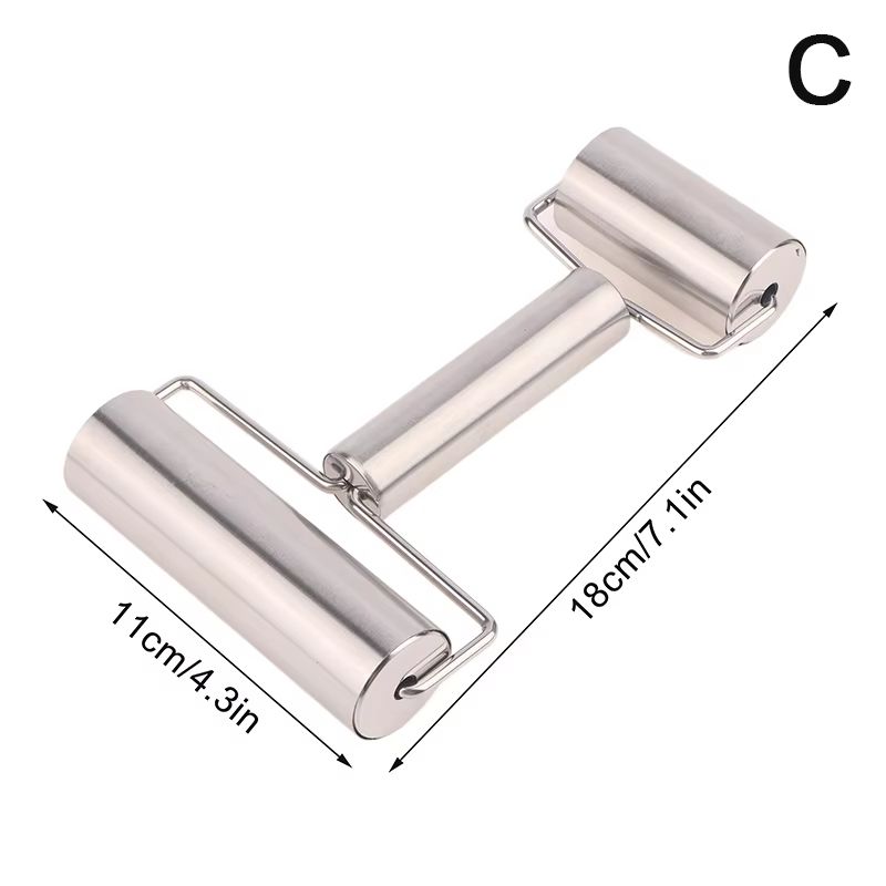 Stainless Steel Double Head Rolling Pin Non Stick Dough Roller For Pastry Pizza Noodles And Baking 8