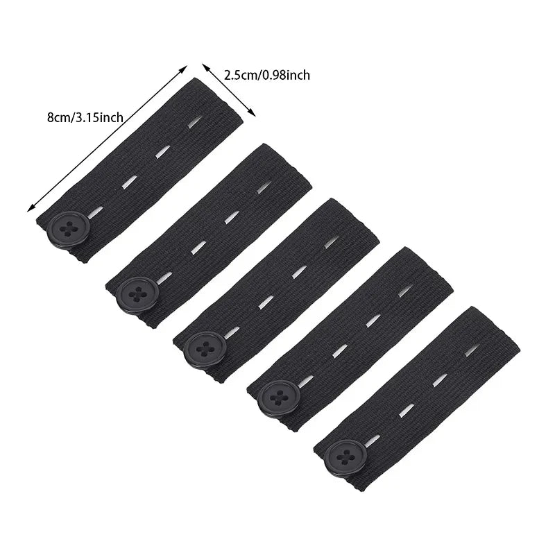 Pant Extender Belt Unisex Waist Band For Tight Trousers Jeans Skirts Maternity Button Hooks Garment 5