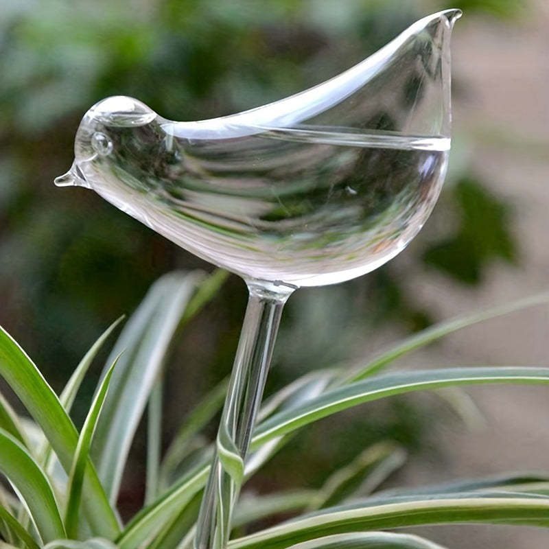 Lazy Water Dispenser, Imitation Glass Plastic Bird Dripping Machine, Automatic Travel Dispenser for Effortless Watering
