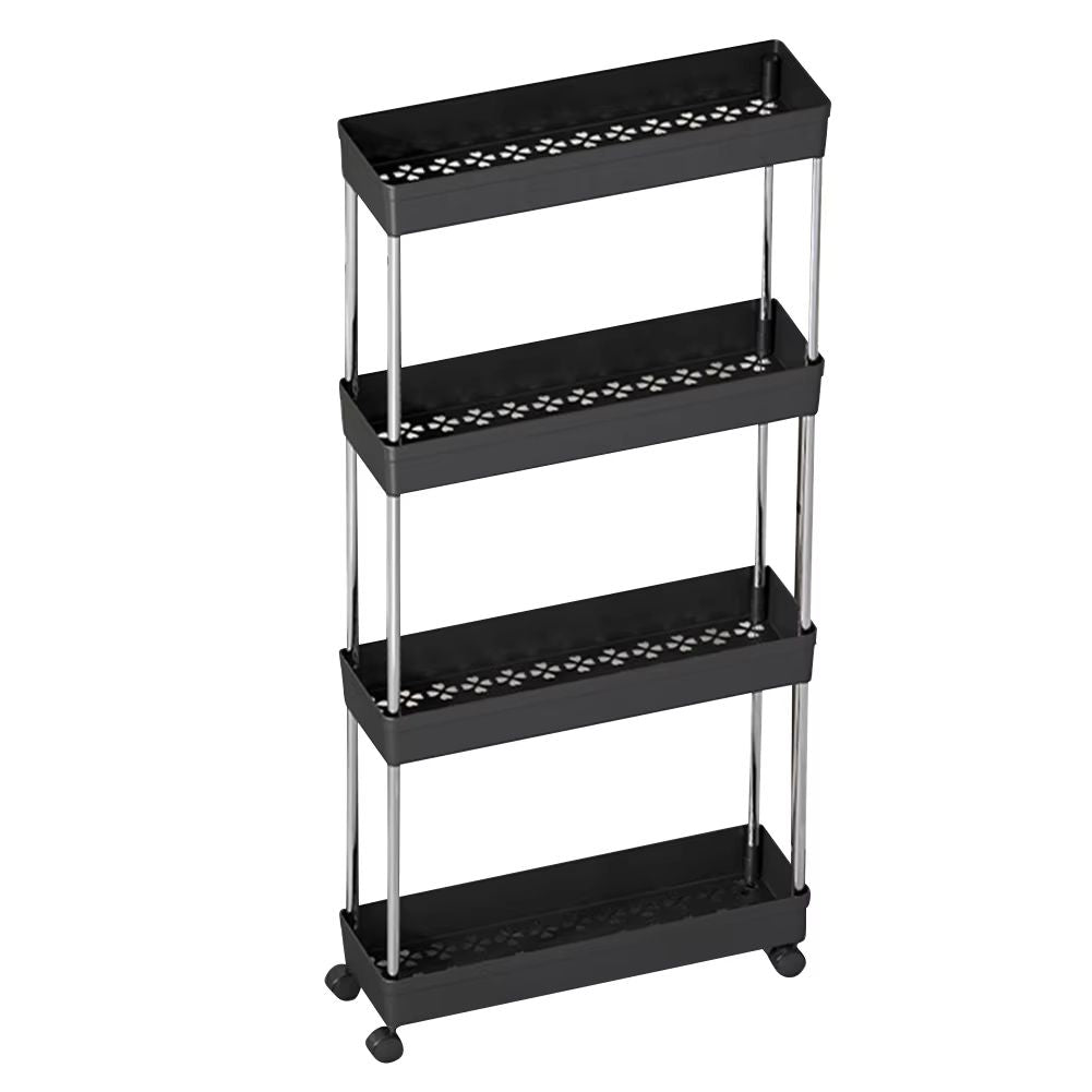 Bathroom Storage Rack With Wheels 34 Tier Slim Rolling Utility Cart For Bathroom Kitchen Living R 9