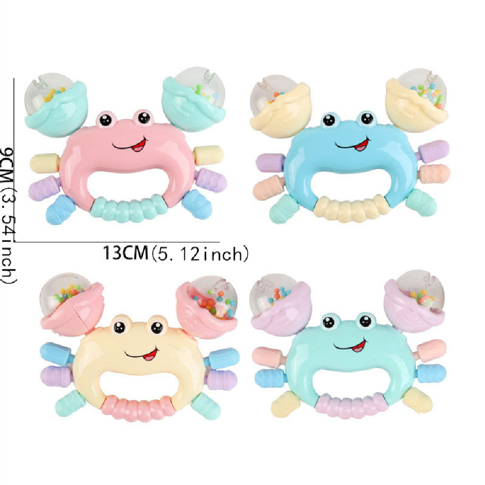 Early Development Crab Rattle Baby Toys, Random Color Teether for Newborn Babies