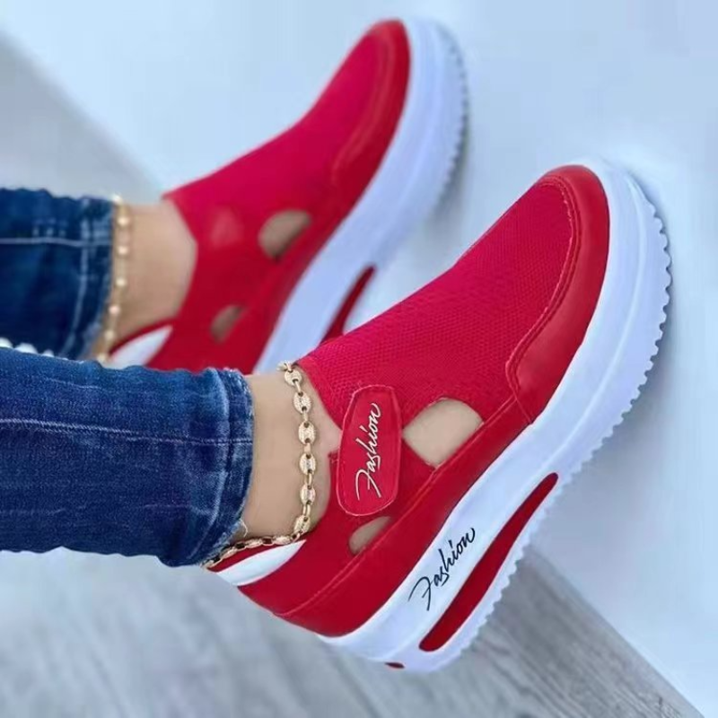 Canvas Sneakers For Women Platform Tennis Shoes Hollow Out Casual Ladies Sport Shoes Female 8