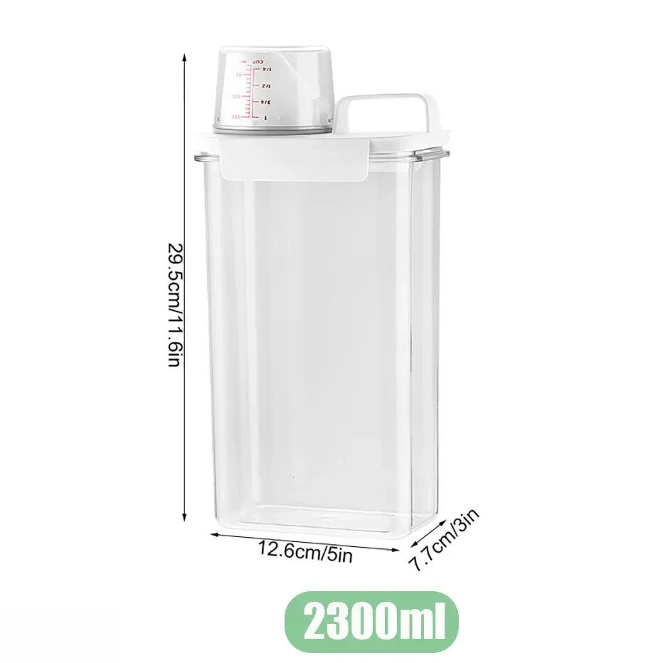 Airtight Laundry Detergent Powder Storage Box Jar Large Capacity Bleach Storage Container Measuring 8
