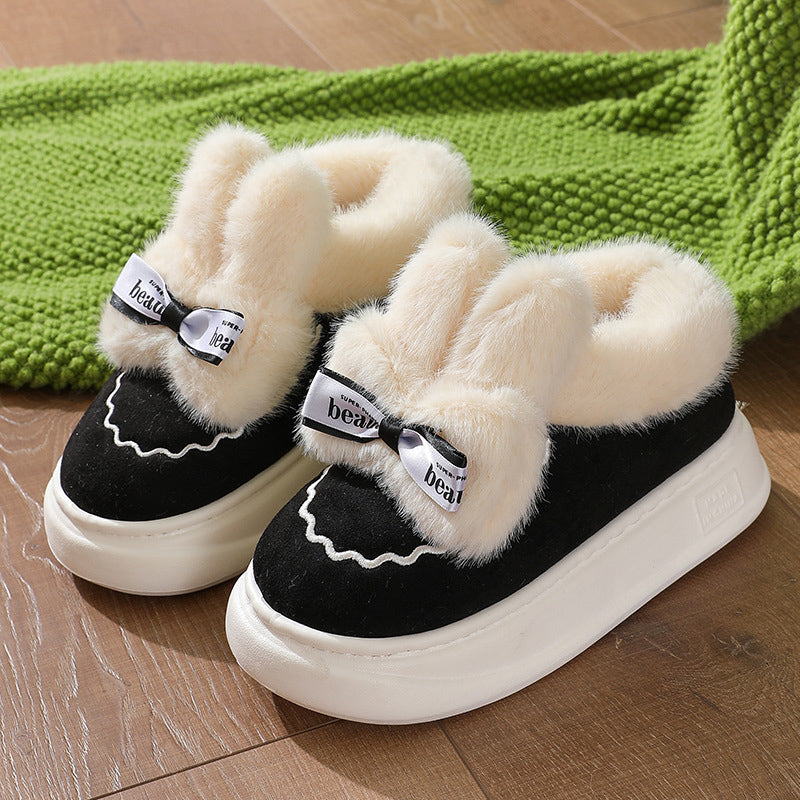Winter Snow Boots Women Warm Padded Indoor Plush Cotton Shoes Soft Sole Ankle Boots Thick Bottom Ra 1