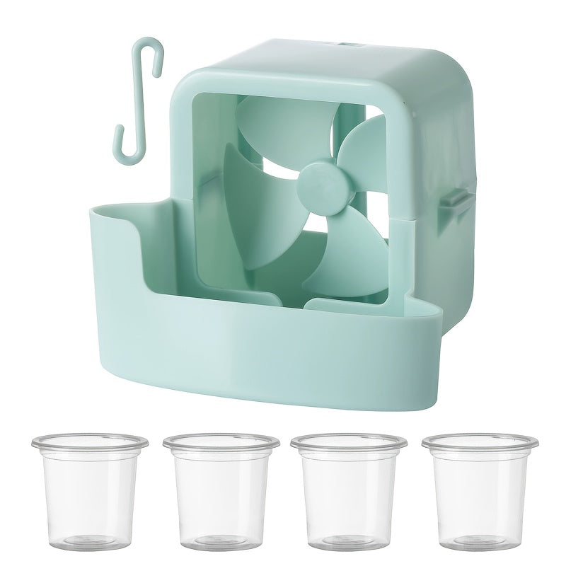 Fast Cooling Storage Box for Electric Fans, Portable Ice Storage with Hanging Hook for Household Use
