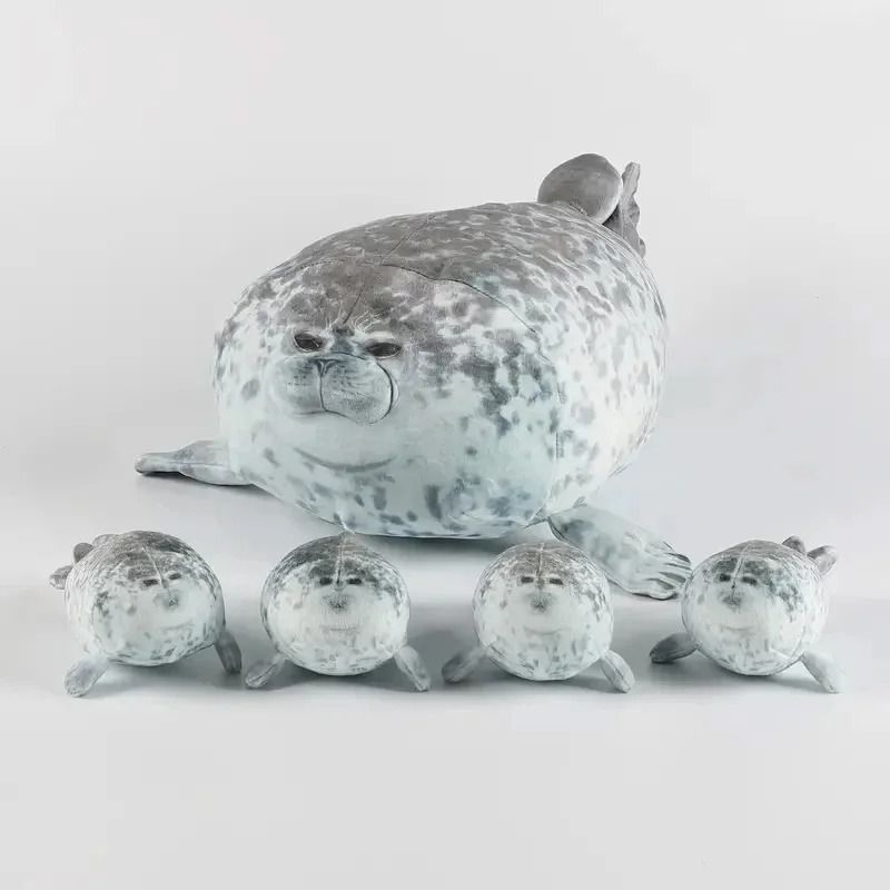 Mother And Baby Seal Plush Set With Zipper Pouch FivePiece Set 7