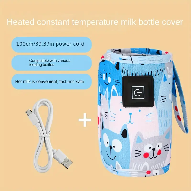 Portable Bottle Feeding Warmer USB Milk Water Warmer Travel Stroller Insulated Bag Nursing Bottle H 8