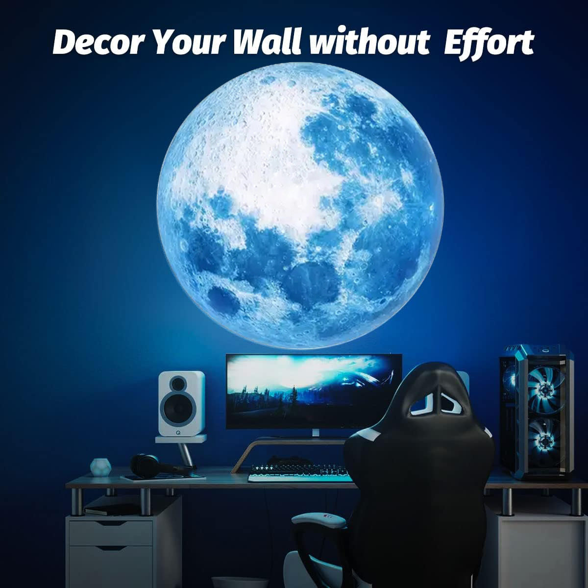 Blue Planet Moon Lamp LED Lamp Home Decor Soft Glow Mood Light For Relaxing Spaces 4