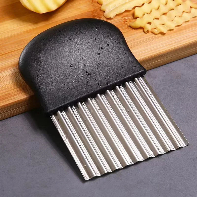 Potato Knife For Cutting Vegetables Stainless Steel Wave Knife Kitchen Cutter French Fry Knife Wolf 4